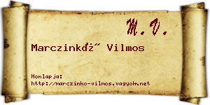 Marczinkó Vilmos névjegykártya