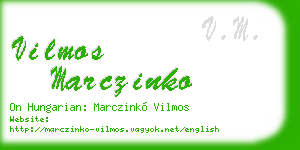 vilmos marczinko business card